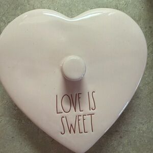 Rae Dunn Heart-Shaped Pink Ceramic Dish